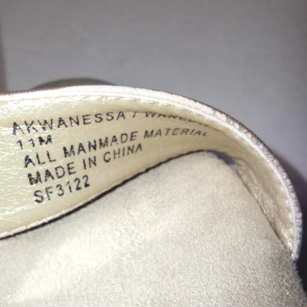 Anne Klein Women's Wanessa Wedge Platform Slingback Sandals Gold Size 11